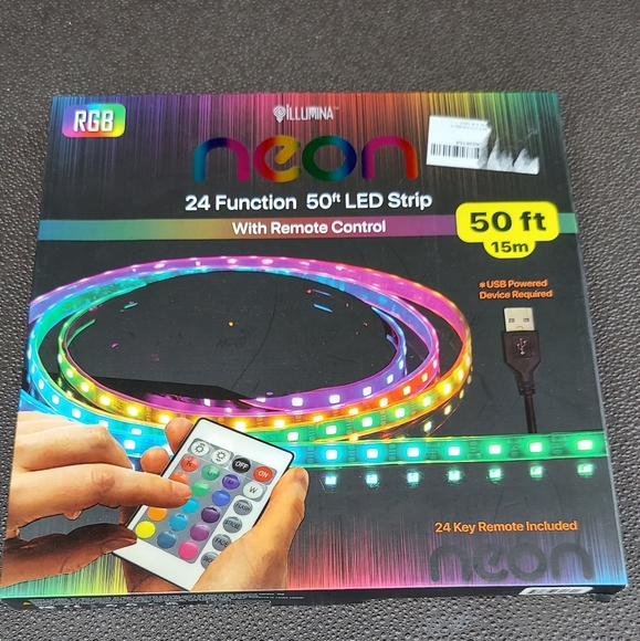 Illumina Neon 24 Function 50 Foot LED Strip With Remote Control NIB - Picture 1 of 11